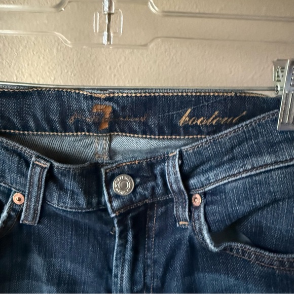 7 For All Mankind Dark Blue Boot Cut Jeans - Picture 2 of 4